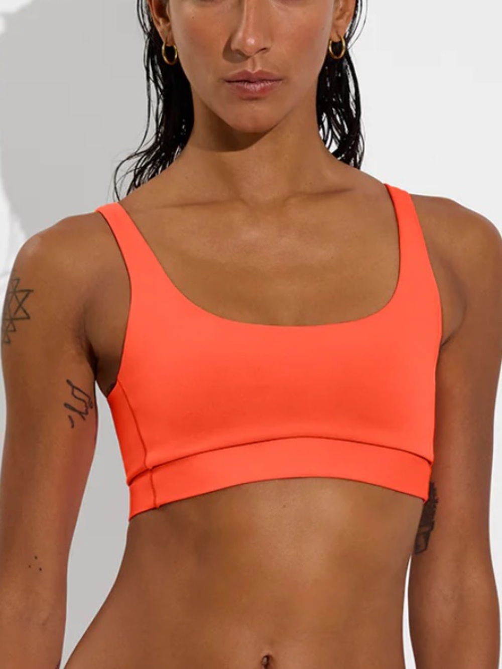 Left On Friday NEW Double Scoop Bikini Top in Aperol XL